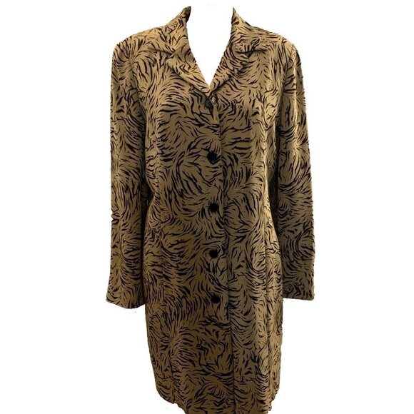 DUE per DUE. Size 10. Silk Coat or Dress. Lined. Pockets. Long Sleeve. DD. - Picture 1 of 6